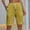 Yellow, variant on Rezuofi Women Bermuda Shorts Casual Summer Spring Elastic Waist Knee Length Comfy Pull On Drawstring with Pocket Beach Jersey