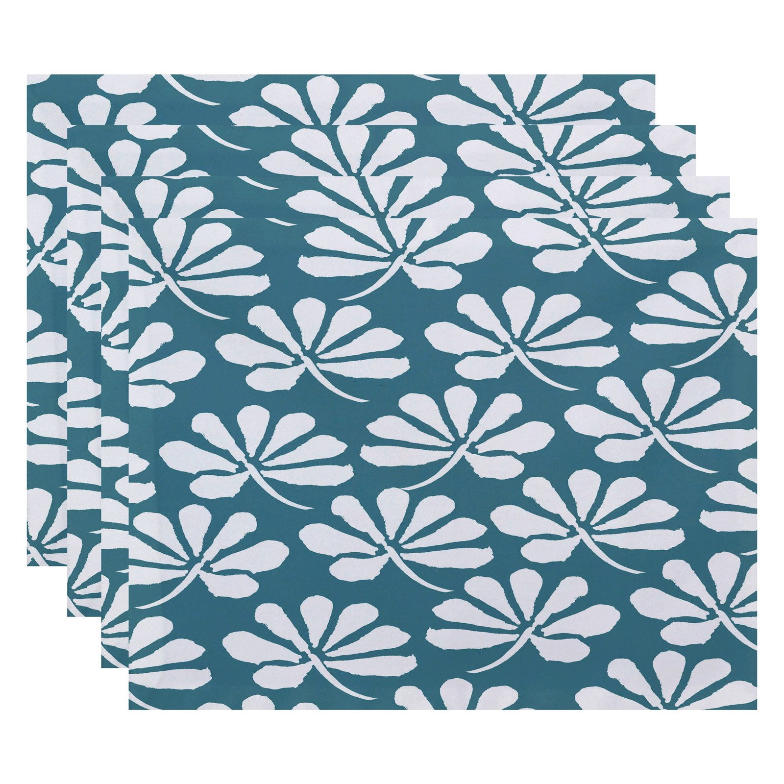 Simply Daisy 18" x 14" Ingrid Floral Print Placemat (Set of 4)