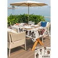 thumbnail image 4 of Outdoor Tablecloth with Umbrella Hole and Zipper, Sweet Home Rectangle Table Cloth 60x84 Inch Waterproof Tablecloth, Western Stars Bird Houses Farmhouse Retro Picnic Table Cover for Patio Camping, 4 of 7