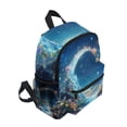 thumbnail image 2 of FORMRS School Backpack with Front Zippered Pocket 12" Student Travel Daypack, Floral Moon, 2 of 6