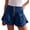 Dark Blue, variant on utcoco Women's Summer High Waisted Wide Leg Buttons Denim Shorts