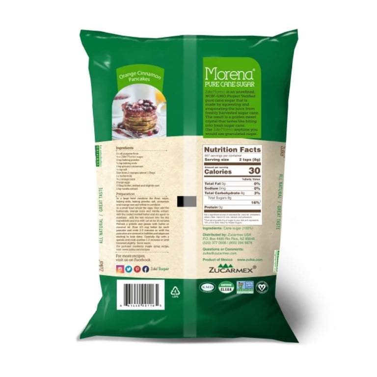 Zulka Morena Raw Unrefined Natural Pure Cane Sugar (10 Pounds