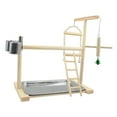 thumbnail image 1 of Soportes de juego para loros y juguetes de taza Puente de escalada de madera Cacatúa Parque de juegos Pájaro A, 1 of 9