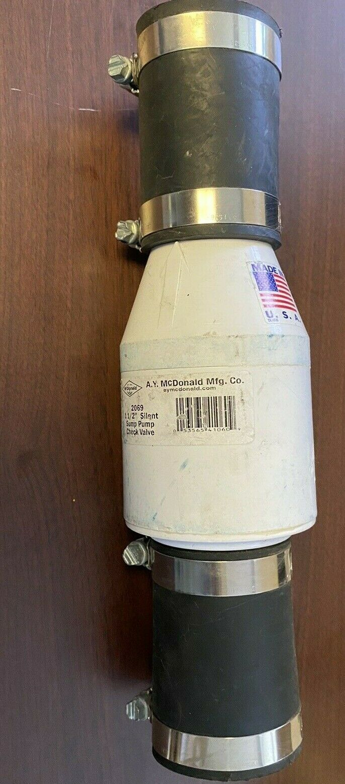 Mcdonald 2069 Series 11/2" Silent Sump Pump Check Valve 1 QUIET check