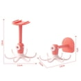 thumbnail image 2 of Gancho de pared para cocina, sin rastro, 360 grados, sin perforaciones, con 6 ganchos, para colgar utensilios de cocina, color rosa, 2 of 5