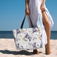 thumbnail image 6 of Pofeuu Rabbit And Butterfly Print Beach Bag,Waterproof Sandproof Beach Tote Bag, Large Capacity Foldable Beach Bags for Women, 6 of 7