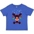 thumbnail image 3 of Inktastic Cute Flannel Reindeer with Christmas Bulbs and Snowflakes Boys or Girls Toddler T-Shirt, 3 of 5