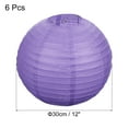 thumbnail image 2 of Uxcell 12 Inch Folding Hanging Wedding Home Party Paper Lanterns Purple 6 Pack, 2 of 7