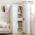 thumbnail image 5 of HOMCOM Tall Kitchen Pantry Freestanding Cabinet Cupboard with Doors and Drawer, Adjustable Shelving, White, 5 of 9