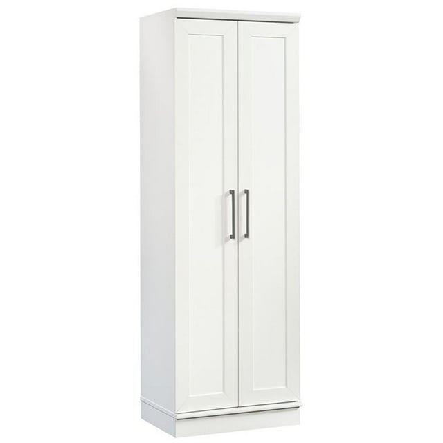 Pemberly Row 2-Door Engineered Wood Storage Cabinet in Soft White