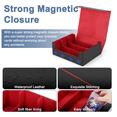 thumbnail image 3 of Card Deck Case for Trading Cards 1800+, Card Storage Box, Magnetic Closure Storage Box Game Cards Box Black+Red, 3 of 7