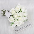 thumbnail image 3 of Ramo de rosas artificiales Cateissary Decoraciones de boda Cocina Jardín color blanco, 3 of 6