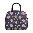 thumbnail image 2 of Womens Pioneer Flower Floral Print Pattern Lunch Box for Work,Insulated Lunch Bag for Women,Loncheras Para Mujer,Leakproof Adult Lunch Bag for Work,Beach,Travel,Picnic,Camping, 2 of 6