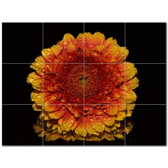 Flowers Ceramic Tile Mural Kitchen Backsplash Bathroom Shower 402519-L43