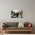 thumbnail image 2 of ZHONGYUTONG Bison Canvas Wall Art American Buffalo Pictures Wall Decor Wilderness Animal Painting Print for Living Room Decor Framed (12.00" x 18.00"), 2 of 5