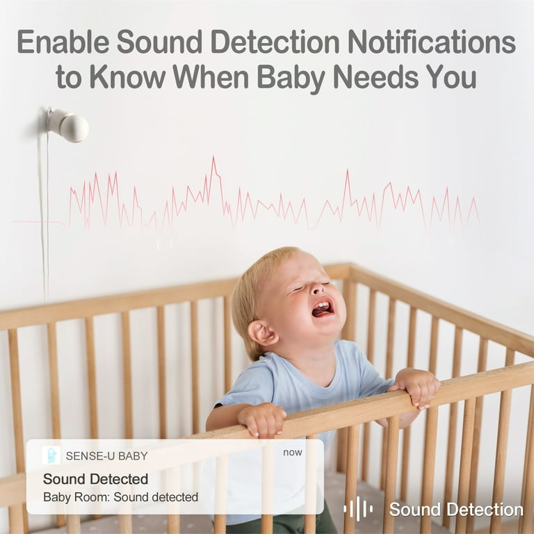 Sense-U 2K Video Baby Monitor, FSA/HSA Eligible, PTZ, Night Vision 