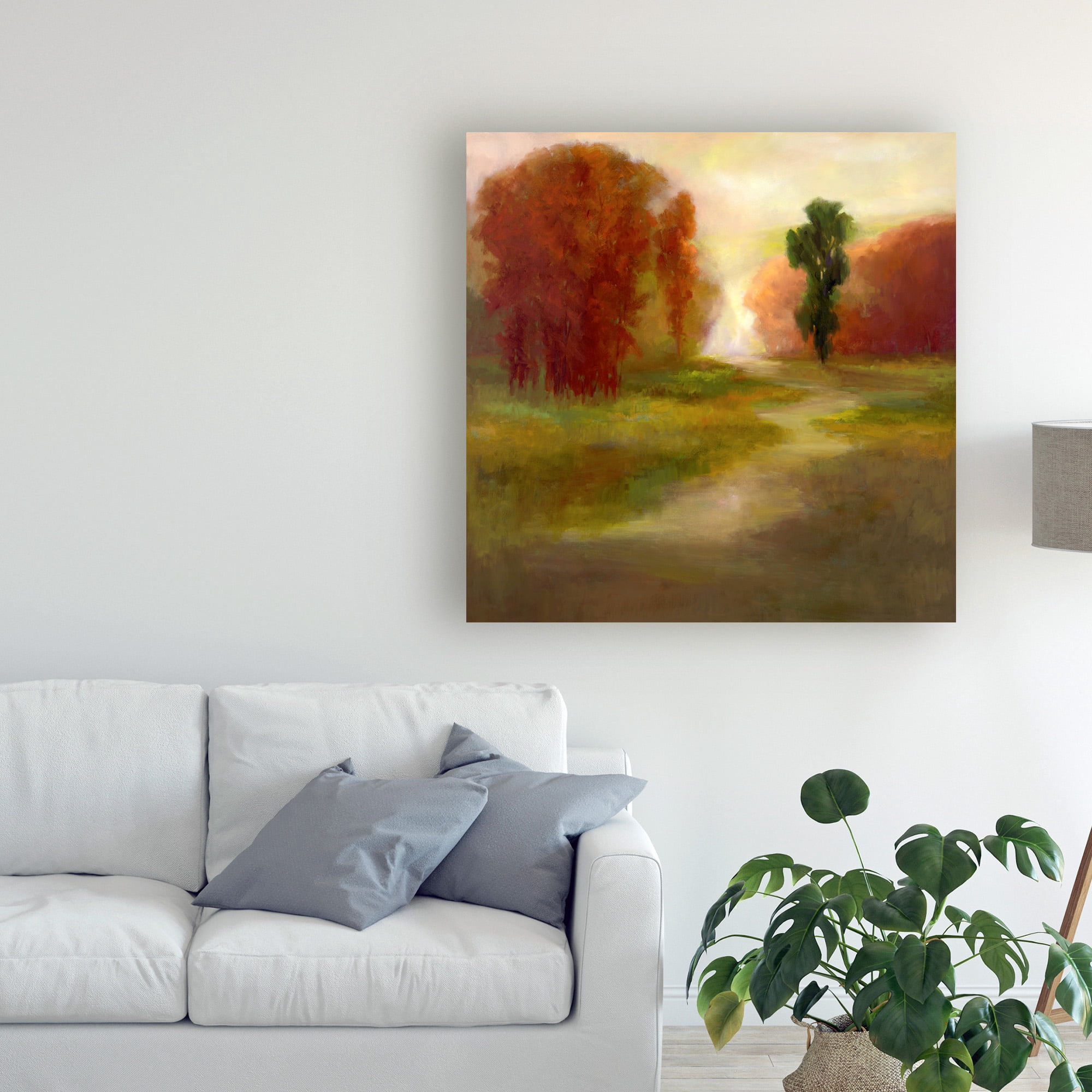 Trademark Fine Art 'Autumn Treescape' Canvas Art by Sheila Finch