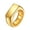 Golden, variant on Joernso Retro Ring Pure Color Polished Titanium Steel Flat Surface Simple Style Luster Multi Sizes Anti-Rust Lightweight Finger Jewelry