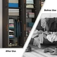 thumbnail image 6 of Bevtee 3-Shelf Hanging Organizer, 2 Pack Hanging Closet Organizer, Collapsible, Adult and Child, Gray, 6 of 7
