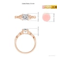 thumbnail image 4 of ANGARA Natural Princess-Cut 1.05 ct Diamond Celtic Knot Ring in 14K Rose Gold for Women (Size-5.5mm| Color-I-J| Clarity-I1-I2) | Anniversary, Jewelry Gift for Women | Natural Diamond Ring, 4 of 9