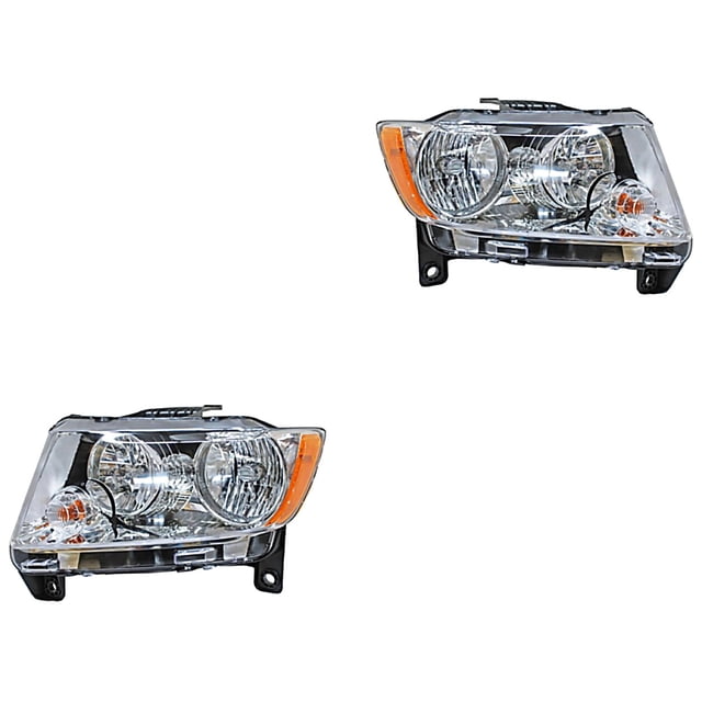 Par de Faros Grand Cherokee 2010 A 2012 Jeep TYC .