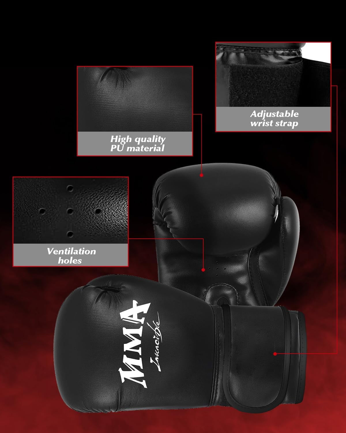 Hanging Punching Bag for Adults, 4FT PU Heavy Bag Boxing Training Equipment with 12OZ Gloves, Reflex Ball, Wristband, Kicking Bag Boxing Set for Training Karate Kickboxing Home Gym(Unfilled)