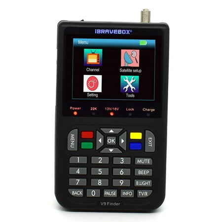 

Walmeck V9 Finder Digital Satellite Finder LCD Satellite Finder Digital Satellite Signal Finder Meter Satellite Meter Satellite Finder 3.5 inch LCD Digital Display Satellite Television