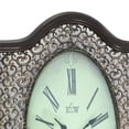 thumbnail image 3 of Wall Clock with Scalloped Wooden Top and Bottom in Brown, 3 of 6