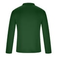 thumbnail image 5 of XFLWAM Men's Fashion Polo Shirts Long Sleeve Knit Stretch Tshirt Casual Stylish Workout V Neck Collared Slim Fit Muscle Tops Green XL, 5 of 7