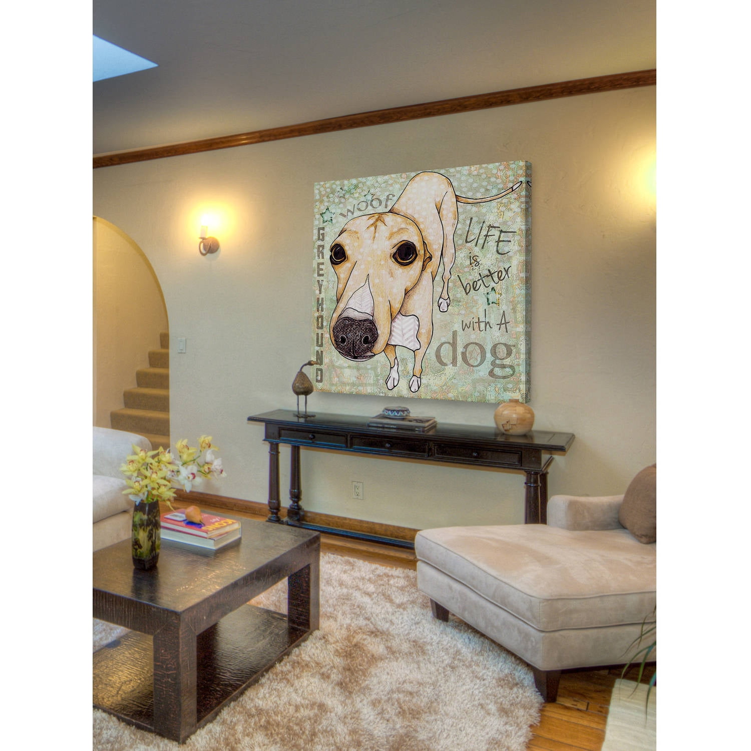 Marmont Hill "Greyhound Pop Art II" by Stephanie Gerace Painting Print on Wrapped Canvas