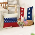 thumbnail image 6 of 4th of July Patriotic Decorative Throw Pillow Covers 18 x 18 Set of 4, America USA Red White Blue Stripes Stars Porch Outdoor Pillowcase, American Independence Day Cushion Case Home Decor, 6 of 6
