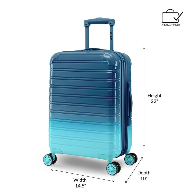 SIA FEI折り畳み20インチ　ブルーボディー iFLY Hardside Fibertech Carry-on Luggage 20