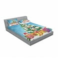 thumbnail image 3 of Ambesonne Christmas Fitted Sheet & Pillow Sham Set, New Year Theme Boxes, Twinxl, Multicolor, 3 of 3