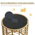 thumbnail image 6 of GRANDPATIO Outdoor Modern Boho Style Wave Wicker End Tables, Built-in Solar Lights, Natural Brown (Set of 2), 6 of 9