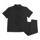 thumbnail image 5 of Conjunto de pantalones negros para hombre, lisos, sin logotipo, para entrenamiento, camisetas, pantalones, trajes para hombre, corte ajustado, XL, dos piezas, estilo coreano 2024, elástico, 5 of 5