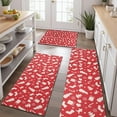 thumbnail image 2 of Red Christmas Pattern Kitchen Rugs Sets Of 3,Kitchen Runner Rugs Non Skid Washable,Decorative Kitchen Floor Mats for Kitchen,Sink,Laundry,17"x30"+ 17"x47" + 17"x59", 2 of 6