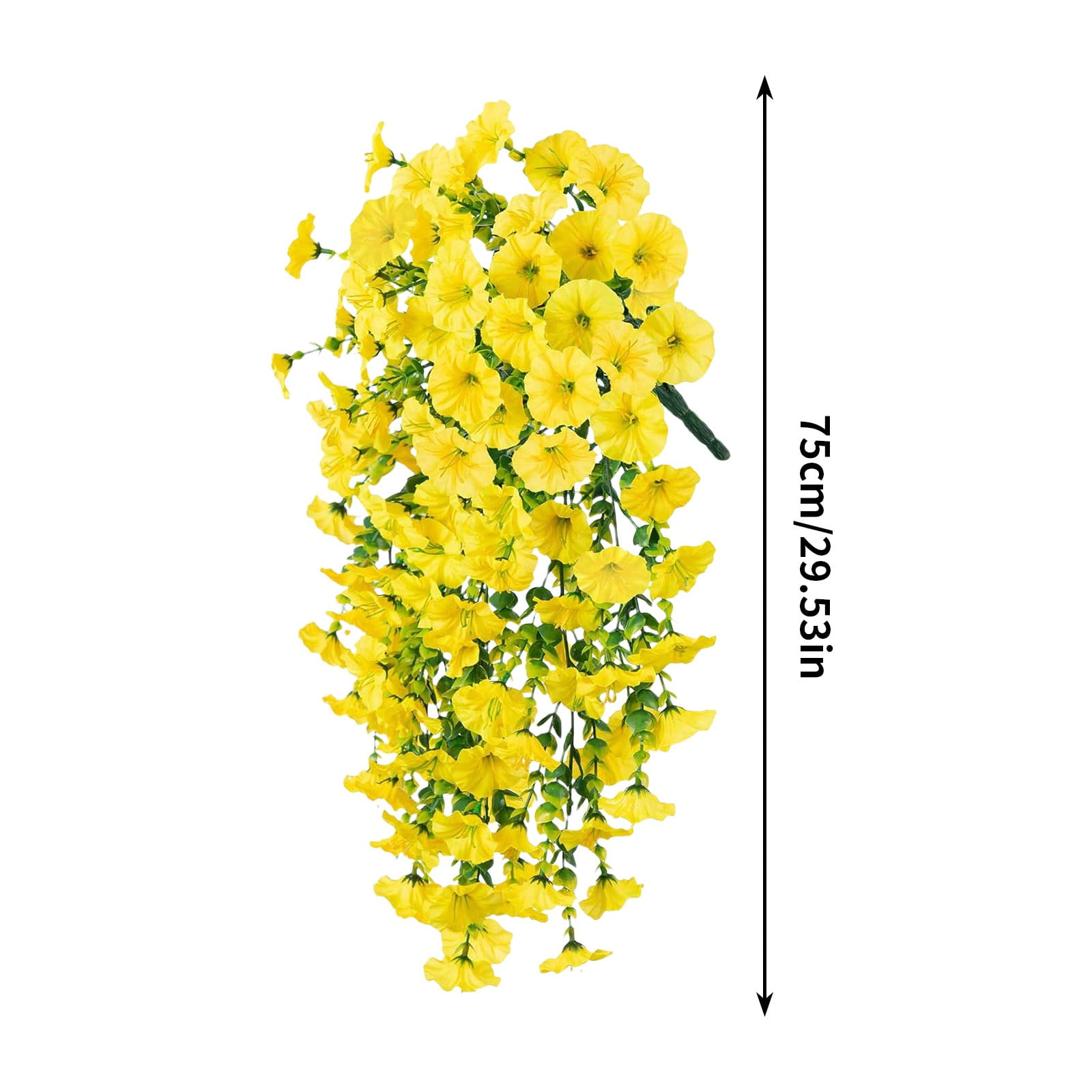 Elainilye Hanging Morning Glory Artificial Flower, Artificial Flowers for Outdoor, Hanging Baskets Fake Flowers for Home Porch Patio Balcony