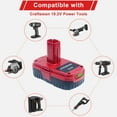thumbnail image 3 of FSKE Replacement for Craftsman 19.2V Battery Lithium ion C3 11375 11376 130279005 1323903 130211004 130279003 130279017 Tools 3500mah 2 Packs, 3 of 7