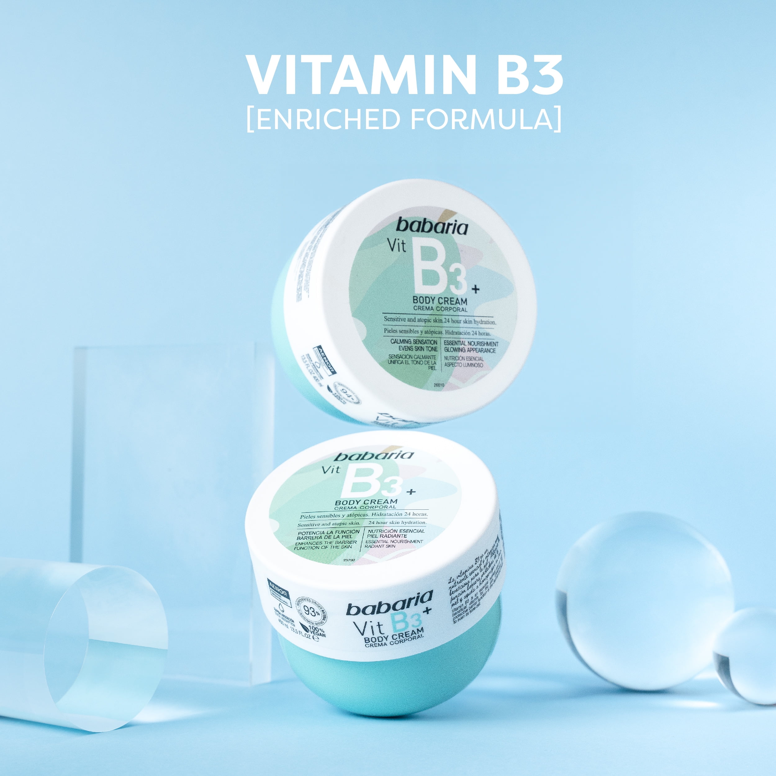 Babaria Vitamin B3 Body Moisturizer for Normal To Dry Skin, 13.5 fl. oz - Walmart.com Babaria Vitamin B3 Body Moisturizer for Normal To Dry Skin, 13.5 fl. oz - Walmart.com