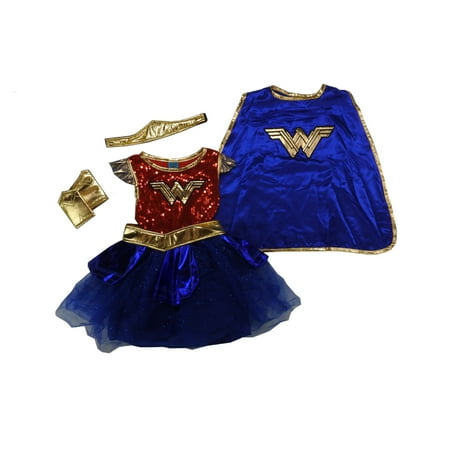Jerry Leigh of California Inc. DC Comics Baby Girls Size 3T/4T Superhero Costume, Wonder Woman