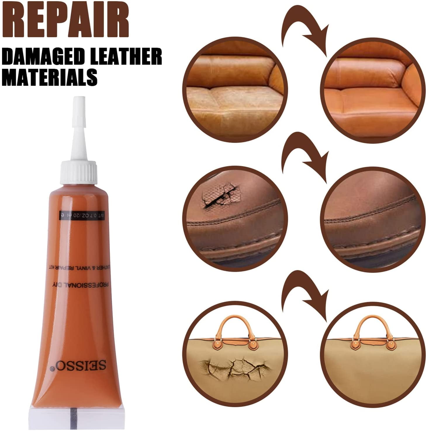 Preyank Solar Car Seat Chair DIY Touch Up Recolor No Heat Liquid Leather  and Vinyl Professional Repair Restoration Kit
