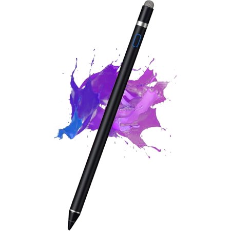 Active Stylus Pen for iPhone/iPad/Android Pencil with Dual Touch Function Rechargeable Digital Fine Point Pen for iPad Pro/Air/Mini/iPhone/Cell Phone/Samsung/Tablet Drawing & Writing