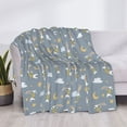 thumbnail image 3 of Yiaed Sleep Rabbit Print Blanket Throw Blanket Soft Cozy Flannel Blanket for Home Bed Sofa Couch Chair-40"x30", 3 of 6