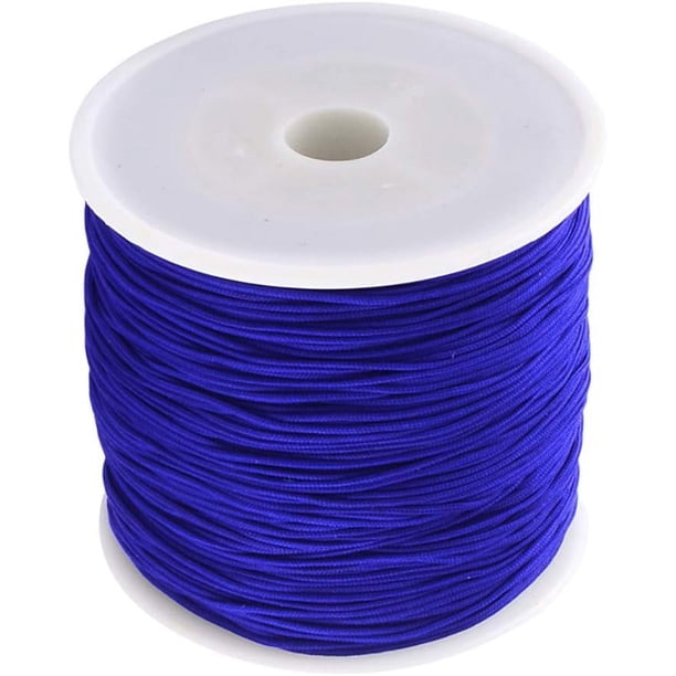 1 rollo de aproximadamente 109 yardas de hilo de nailon para joyería de 0,8 mm, cordón de cuentas con nudo chino