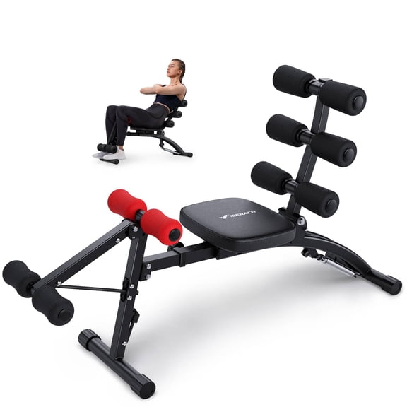 MERACH Ab Machine, Stomach Workout Equipment with Adjustable Length, Abdominal Workout Bench with Ergonomic Design