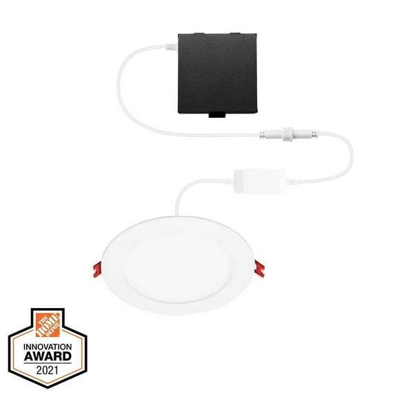 Open Box 6 In. Smart Hubspace Ultra Slim New Construction And Remodel RGB W LED Recessed Kit Works With Amazon Alexa And Google