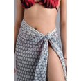thumbnail image 3 of KLAVATE Women 100% Cotton Wrap Beach Hand Block Print Swimsuit Cover Up Long Sarong, 3 of 3