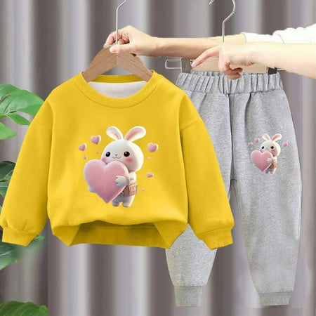 

Abomasnow Baby Clothes for Newborn Toddler Boys Girls Sets Cute Print Long Sleeve Pullover Sweatshirt Jogger Pants Casual Fall Soft 2 Pieces Outfits on Clearance