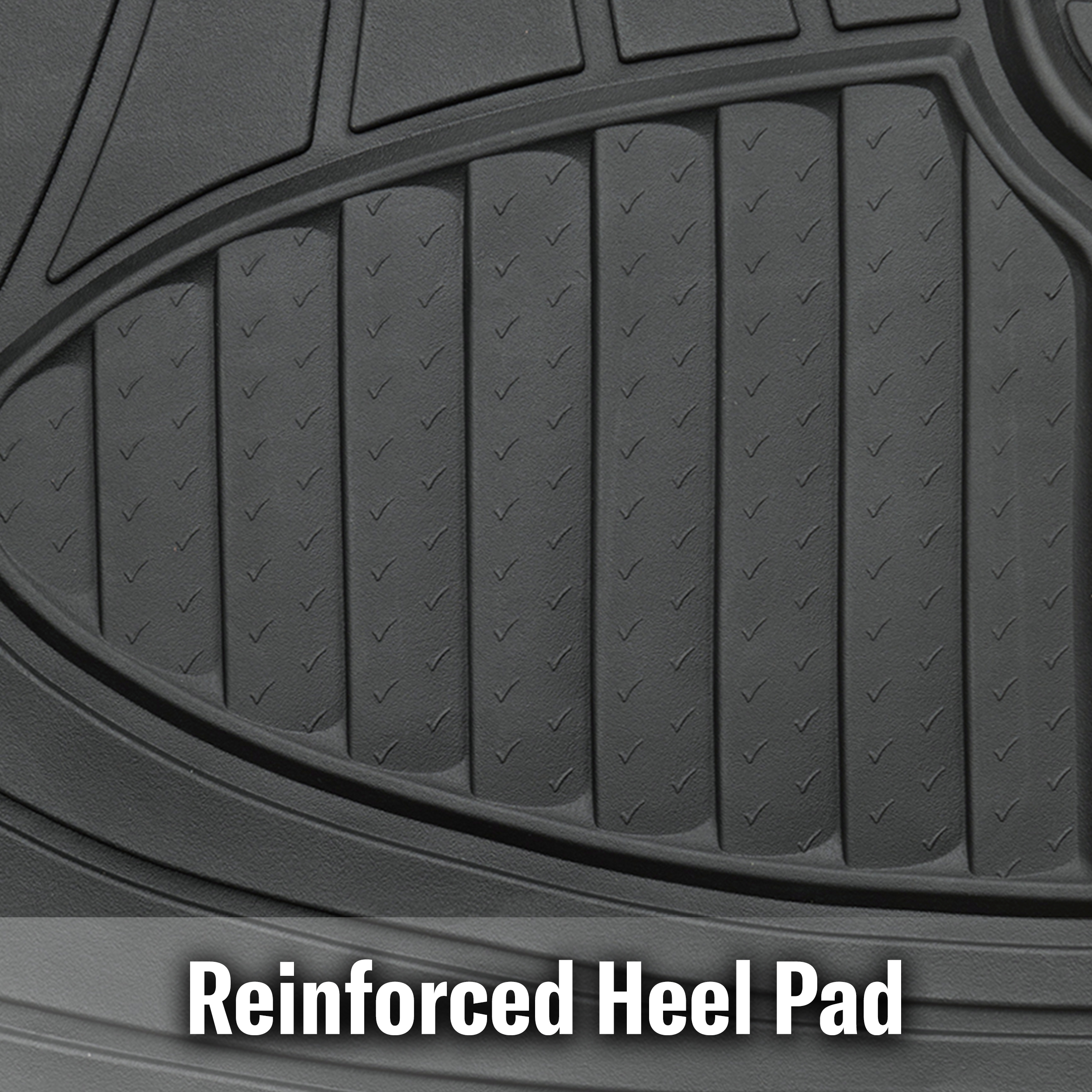 Armor All 4-Piece All-Weather Rubber Floor Mats, Black photo 5