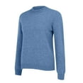 thumbnail image 5 of Womens Mock Neck Long Sleeve Sweater Turtleneck Lightweight Knit, Fall Casual Pullover Top Blue L, 5 of 7